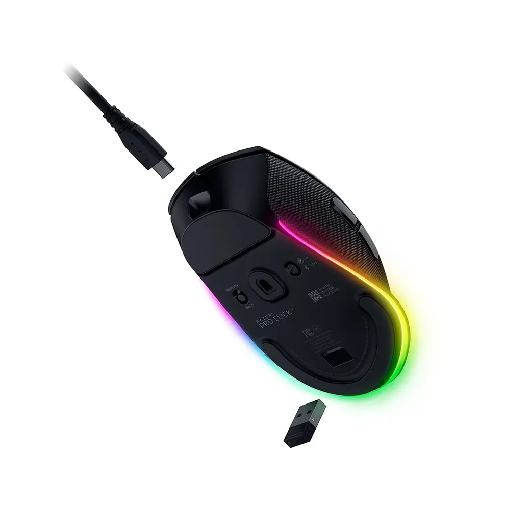 Hình ảnh 3 của Chuột không dây Razer Pro Click V2 Ergonomic AI (Black - Mới, Full box, Chính hãng)