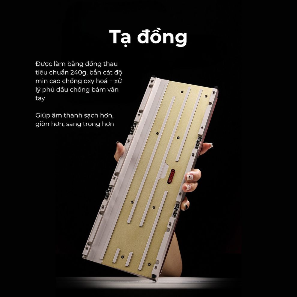 Hình ảnh 2 của Bàn Phím cơ WOB Zen65 Limited Edition (PCB 1.6mm, Plate Aluminum, RGB, 3 Mode - Red - Mới, Full box, Nhập khẩu)