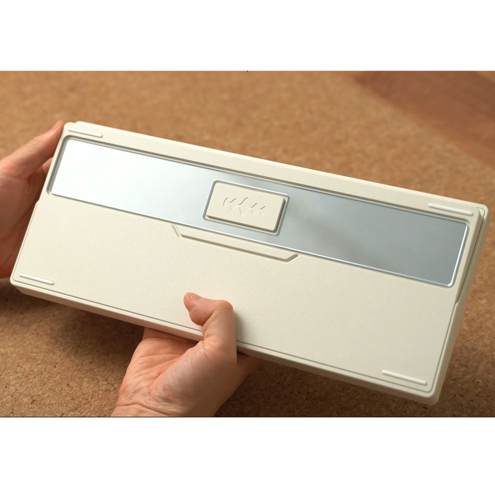 Hình ảnh 7 của Bàn phím cơ PMO Wave75 Aluminum CNC (Stainless Steel Weight (Tạ Thép) - RGB - Cheese white - Mới, Full box, Nhập khẩu)