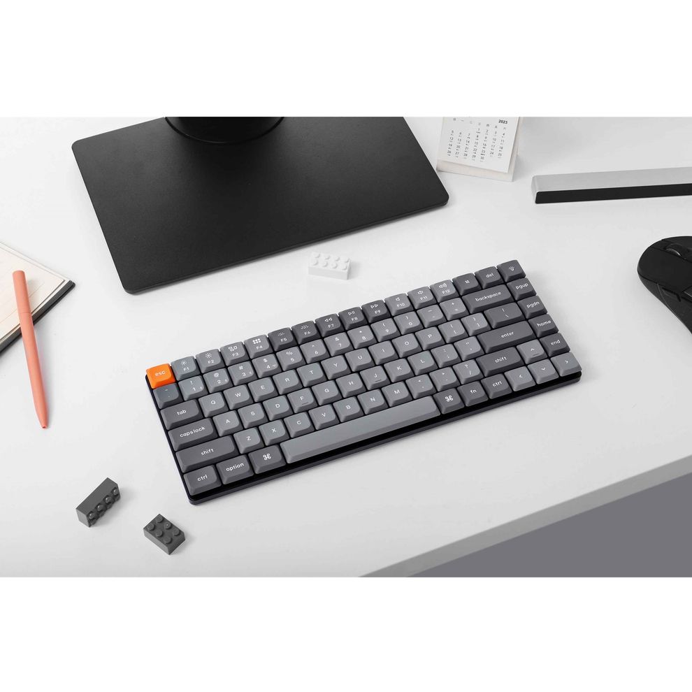 Hình ảnh 2 của Bàn phím cơ Keychron K3 Max QMK/VIA Ultra-slim (Gateron 2.0 Red Switch - White Backlight - Gray - Mới, Full box, Nhập khẩu) (K3M-A1)