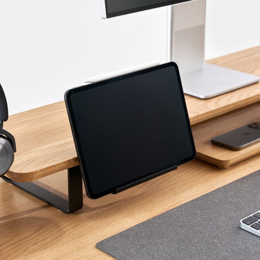 Hình ảnh 6 của Giá đỡ Tablet gắn kệ màn hình - By NiceDesign (Trắng - Mới, Full box, Chính hãng) (NDST24TABH02)