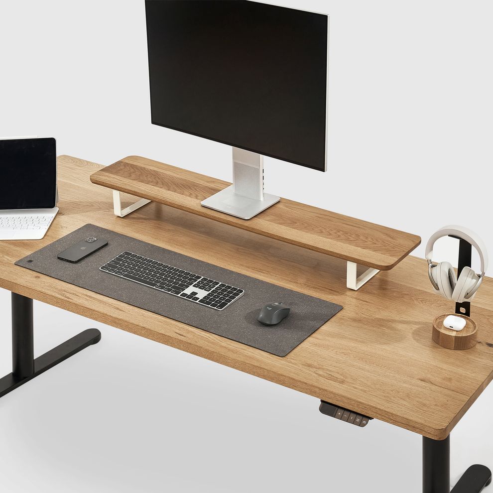 Hình ảnh 6 của Kệ màn hình The Sil 2.0 - By NiceDesign (Size M - Black - Oak - Mới, Full box, Chính hãng) (NDDS24SSIL01)