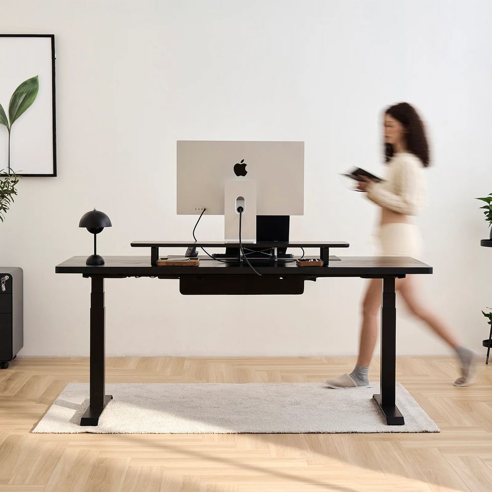 Hình ảnh 4 của Bàn nâng hạ Noble Grande 2.0 - By NiceDesign (1800x750x30mm - Oak - White - Mới, Full box, Chính hãng) (NDSD24GRAN02)