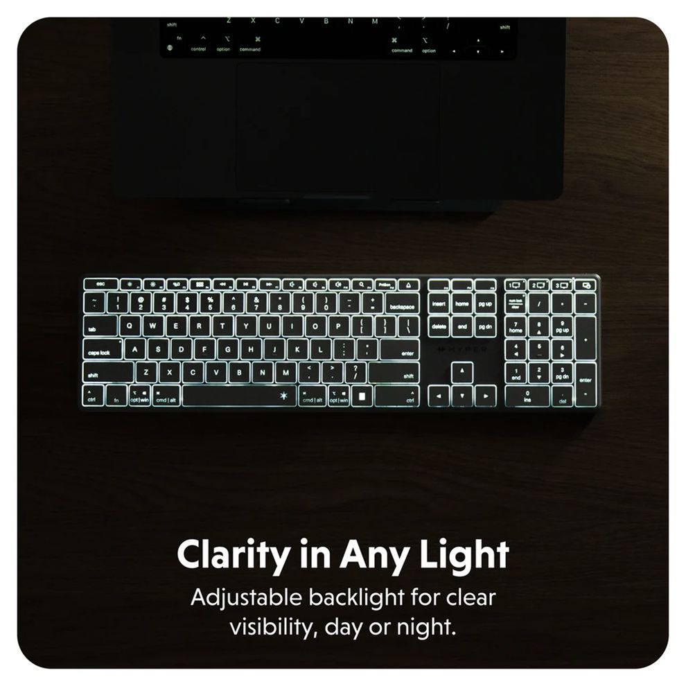 Hình ảnh 8 của Bàn Phím Không Dây HYPER HyperSpace (Sliver - Mới, Full box, Chính hãng)