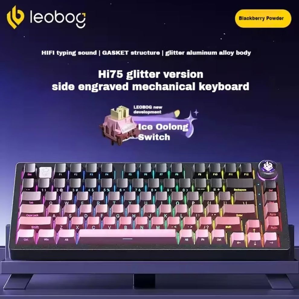 Hình ảnh 7 của Bàn phím cơ LEOBOG Hi75C Pro Aluminum (Leobog Star Vector Switch - Gradient Pink - Mới, Full box, Nhập khẩu)
