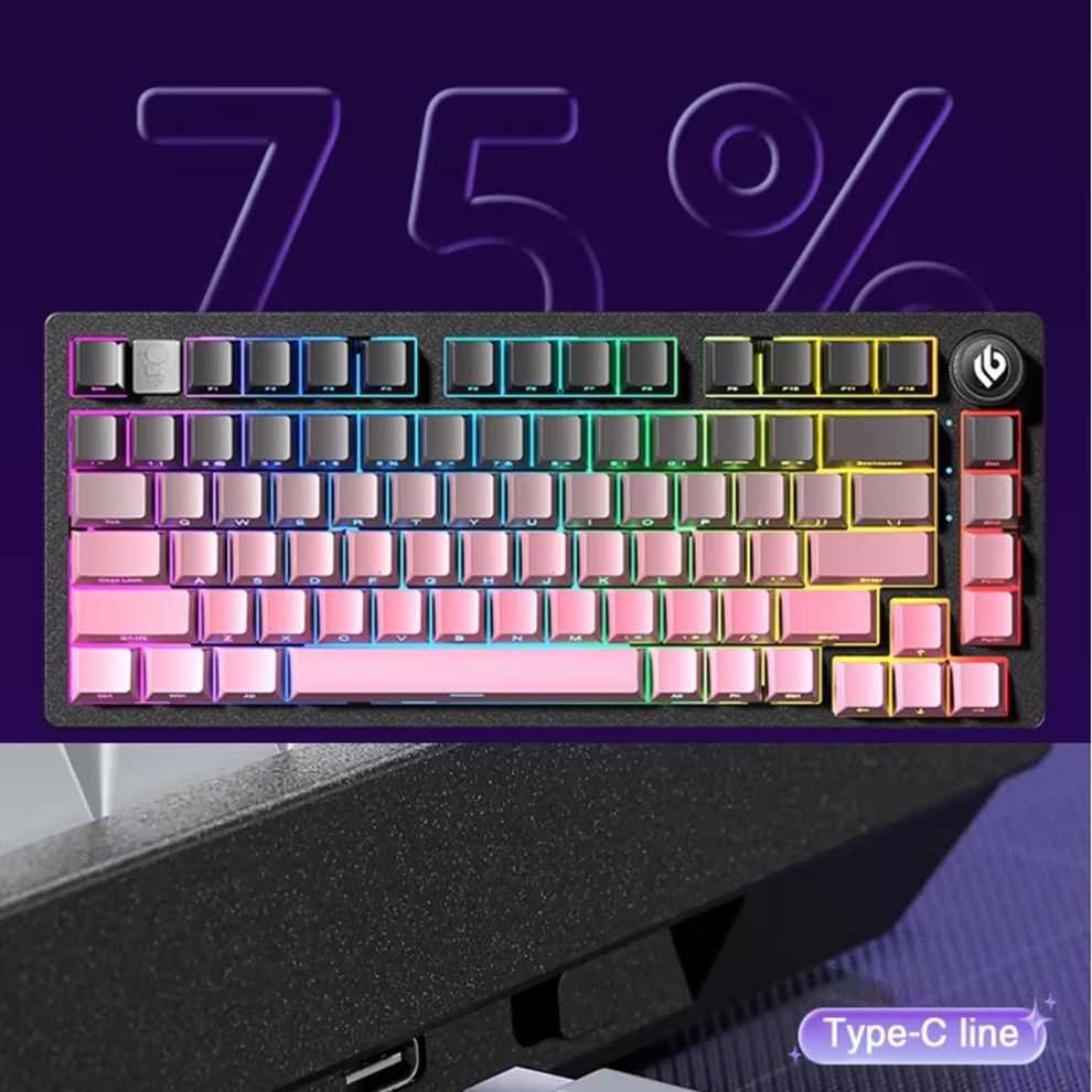 Hình ảnh 2 của Bàn phím cơ LEOBOG Hi75C Pro Aluminum (Leobog Star Vector Switch - Gradient Pink - Mới, Full box, Nhập khẩu)