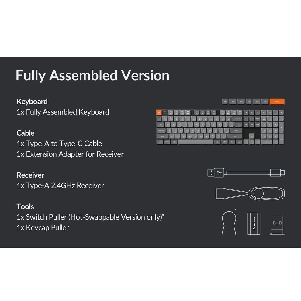 Hình ảnh 6 của Bàn phím cơ Keychron K5 Max QMK/VIA Ultra-slim (Gateron 2.0 Brown - White Led - Gray - Mới, Full box, Nhập khẩu)