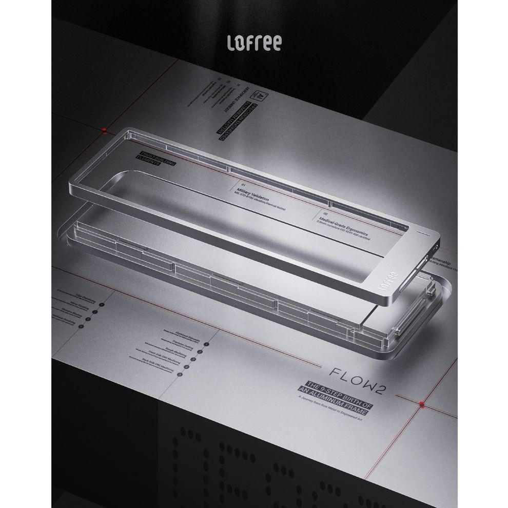 Hình ảnh 5 của Bàn phím cơ Lofree Flow 2 (68 keys - Aluminium Gray - Mới, Sealed, Chính hãng)