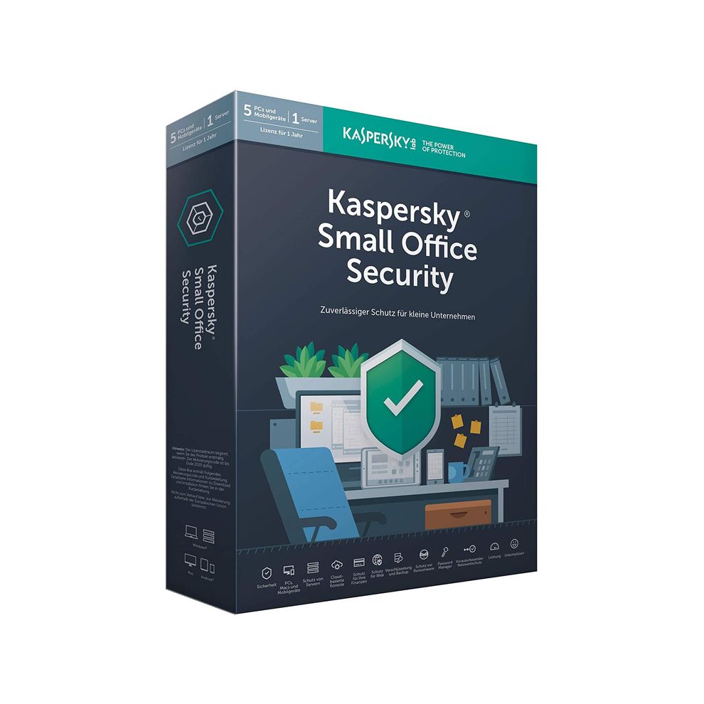 Hình ảnh 1 của Phần mềm Diệt Virus Kaspersky Small Office Security (1 Server/ 10PC/ 12 tháng) (Black - Mới, Full box, Chính hãng)