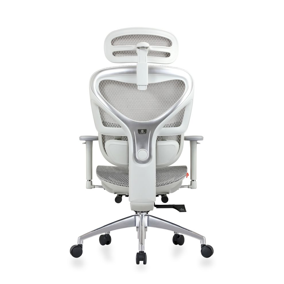 Hình ảnh 4 của Ghế Công Thái Học Manson Iris V2 (Có Gác chân - White - Grey - Mới, Full box, Chính hãng)