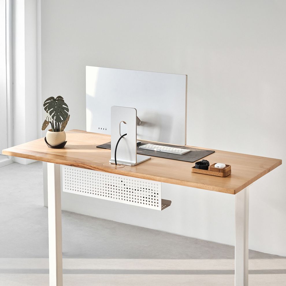 Hình ảnh 1 của Mặt bàn gỗ tự nhiên Fusion - By NiceDesign (1400x700x25mm - Natural Beech - Mới, Full box, Chính hãng) (NDTT25FUSI02)