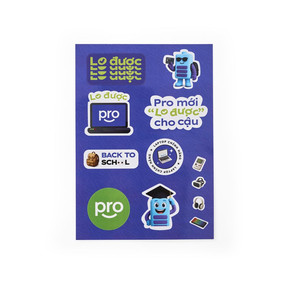 Hình ảnh 1 của Sticker "Lo Dính" (Sticker "Lo Dính" - Đen - Mới, Full box, Nhập khẩu)