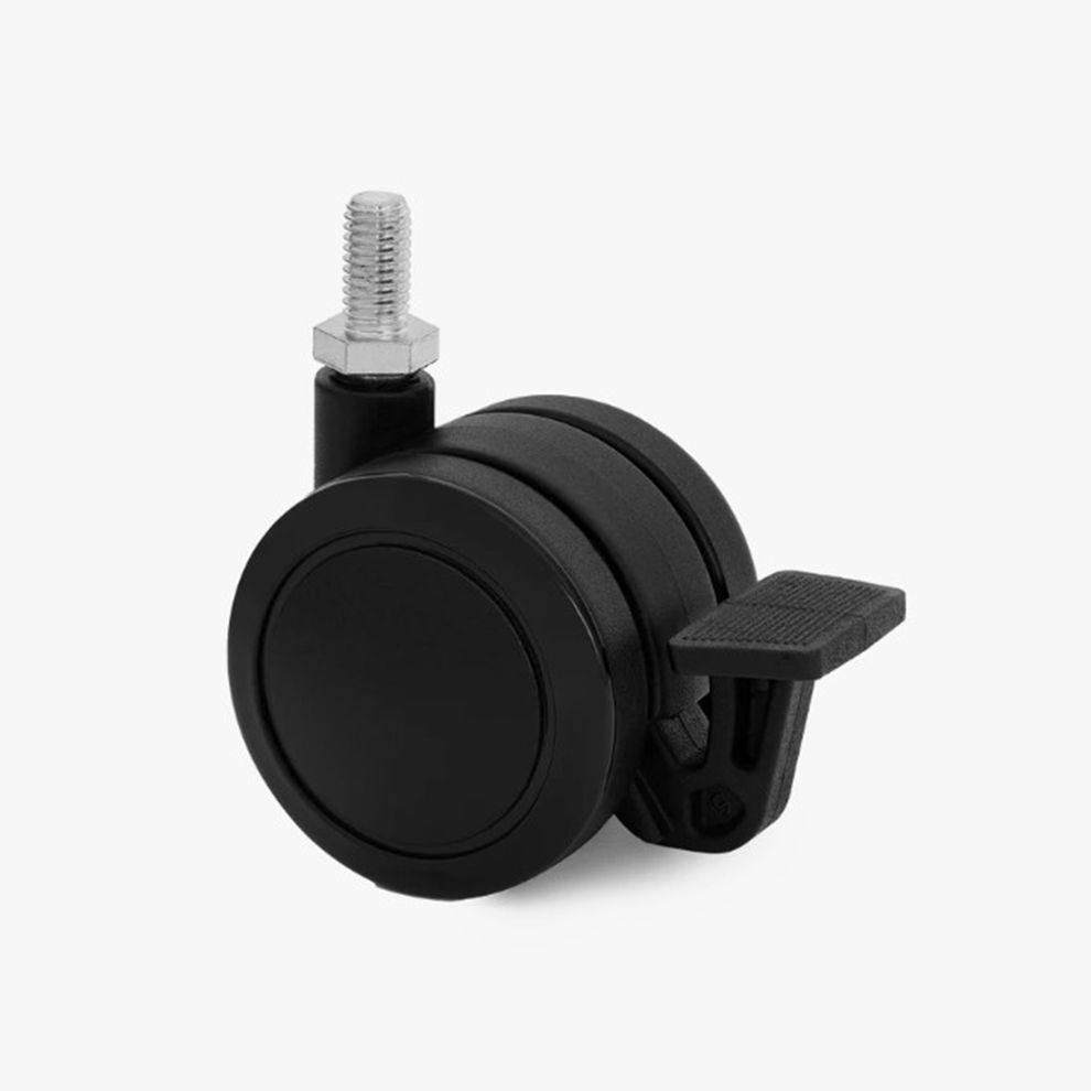 Hình ảnh 1 của Bánh xe có khoá TROY cho bàn nâng hạ - By NiceDesign (1 bánh xe - Đen - Mới, Sealed, Chính hãng) (NDCT25TROY01)