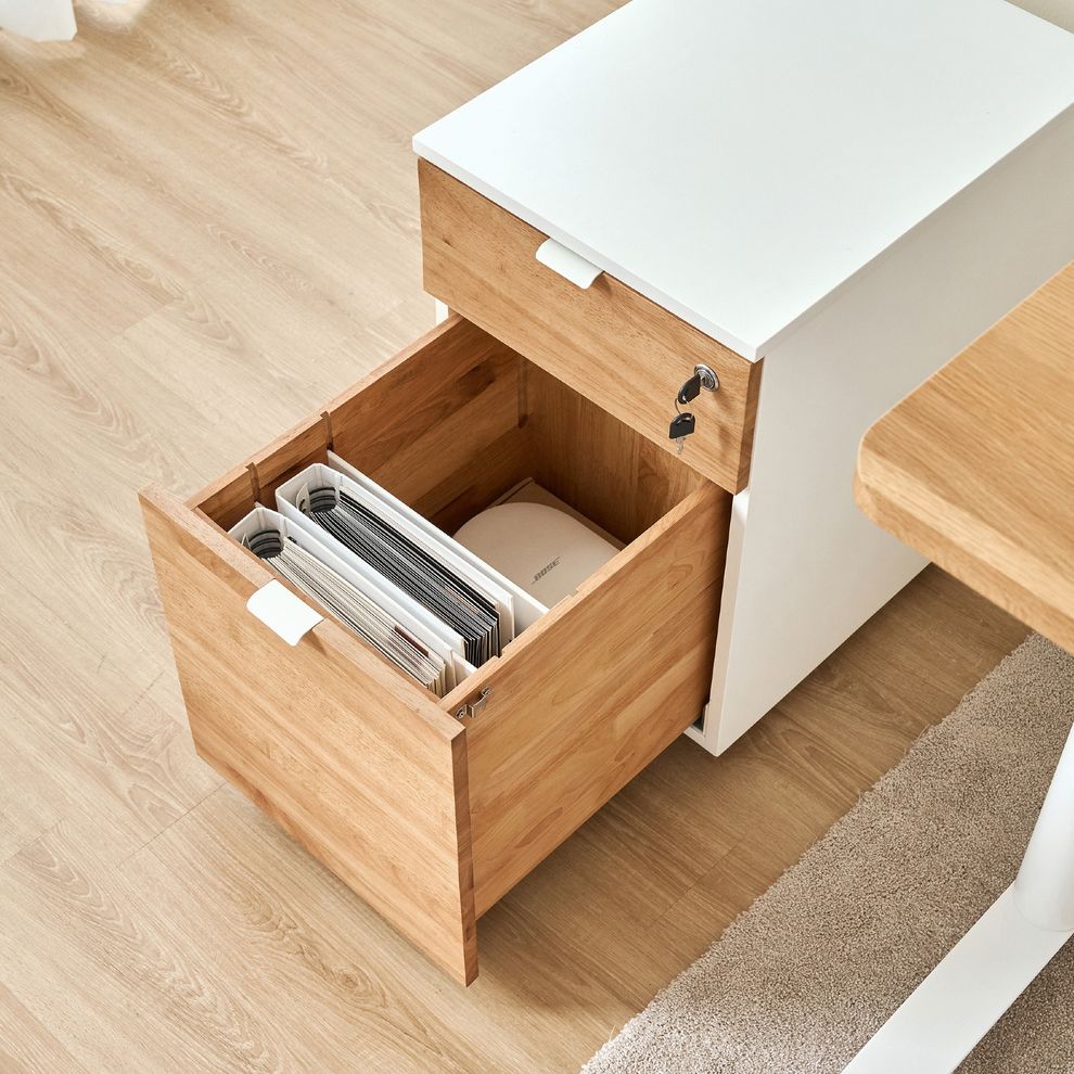 Hình ảnh 7 của Hộc tủ tài liệu 2 ngăn Alexa - By NiceDesign (2 ngăn - White - Rubber - Mới, Sealed, Chính hãng) (NDFC25ALEX02)