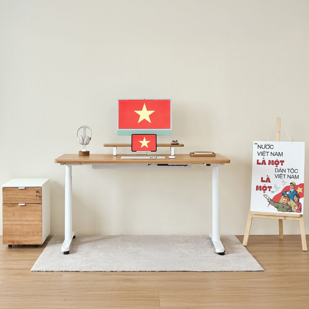 Hình ảnh 3 của Hộc tủ tài liệu 2 ngăn Alexa - By NiceDesign (2 ngăn - White - Rubber - Mới, Sealed, Chính hãng) (NDFC25ALEX02)