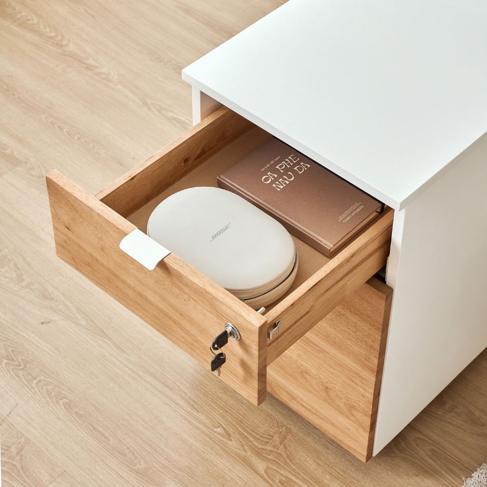 Hình ảnh 6 của Hộc tủ tài liệu 2 ngăn Alexa - By NiceDesign (2 ngăn - White - Rubber - Mới, Sealed, Chính hãng) (NDFC25ALEX02)