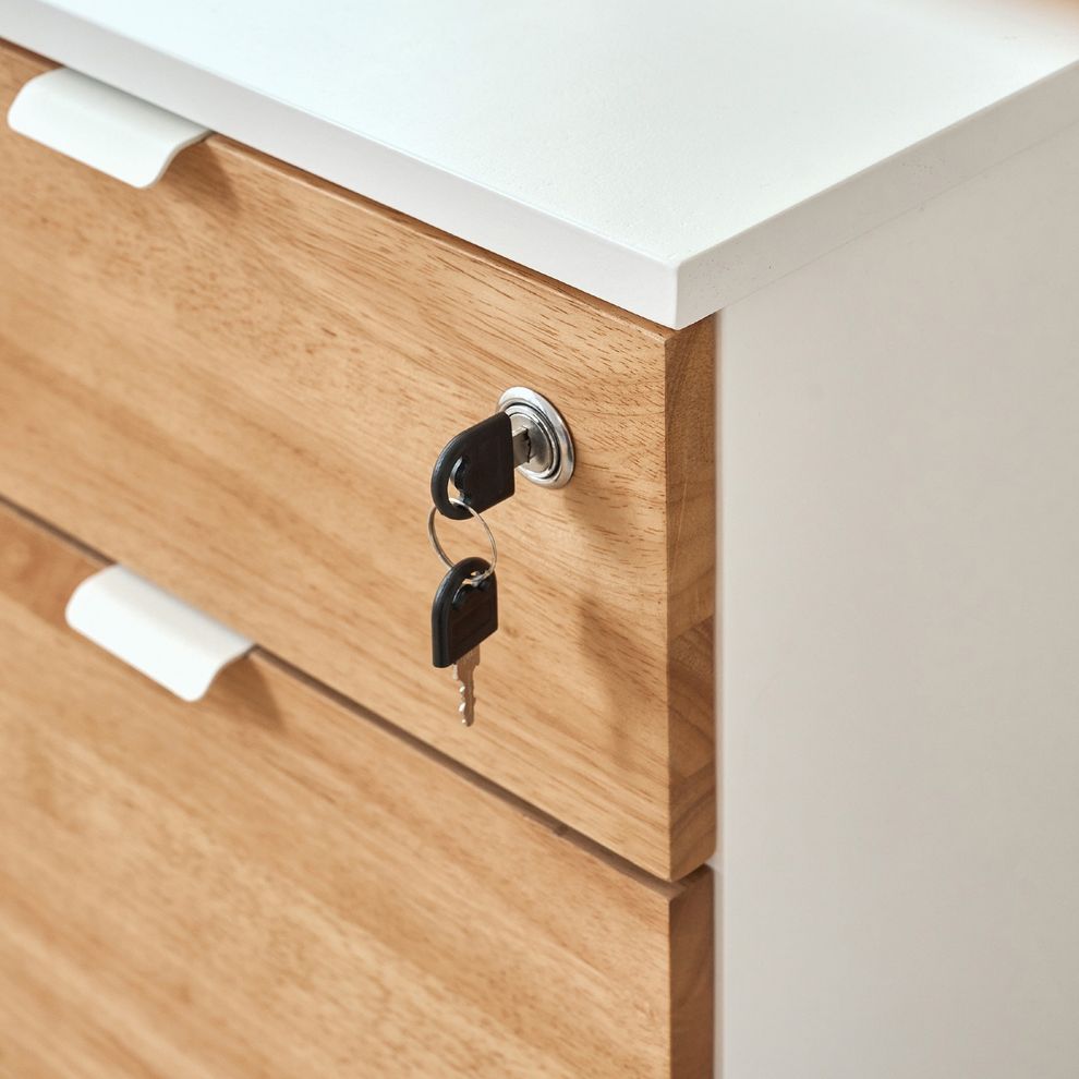 Hình ảnh 4 của Hộc tủ tài liệu 2 ngăn Alexa - By NiceDesign (2 ngăn - White - Rubber - Mới, Sealed, Chính hãng) (NDFC25ALEX02)