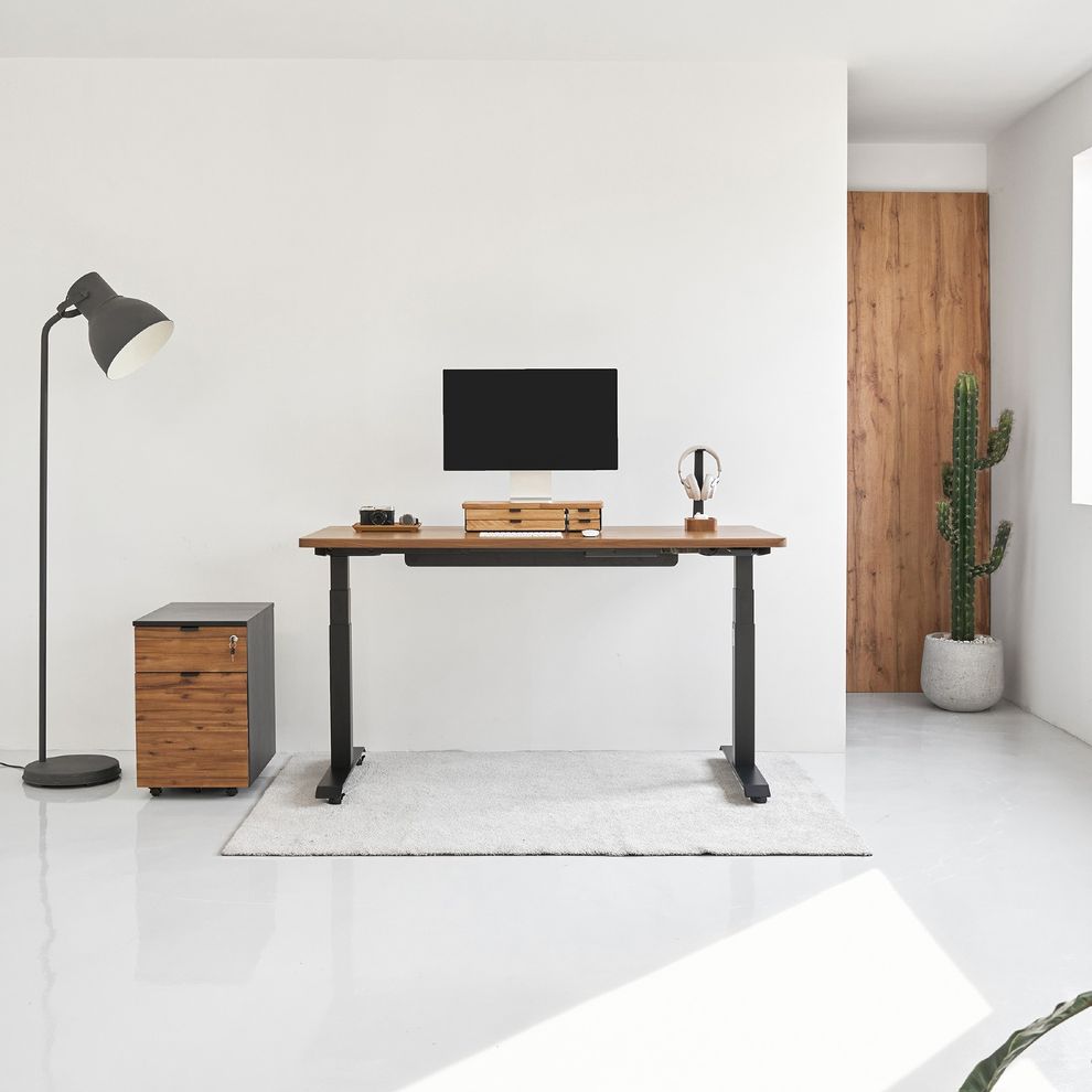 Hình ảnh 6 của Hộc tủ tài liệu 2 ngăn Alexa - By NiceDesign (2 ngăn - Black - Acacia Teaklook - Mới, Sealed, Chính hãng) (NDFC25ALEX01)