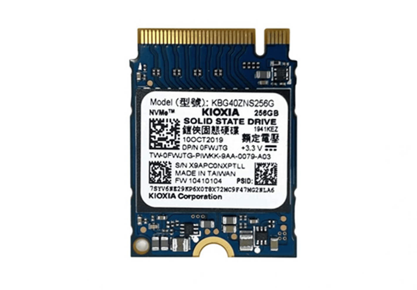 Hình ảnh 1 của SSD Kioxia 512GB NVME M2 2230 (Blue - Outlet, Nhập khẩu)