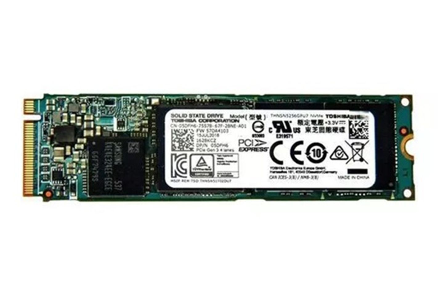 Hình ảnh 1 của SSD Toshiba 256GB NVME M2 2280 (Blue - Used, Nhập khẩu)
