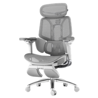 Ghế Công Thái Học Manson Hbada E3 Pro (Có Kê Chân - White - Grey - Mới, Full box, Chính hãng)