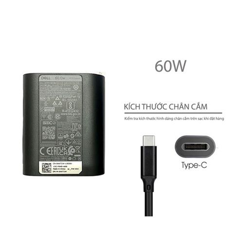 Sạc Laptop Dell 60W Type C