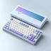 Bàn phím cơ Rainy75 Aluminum CNC (Sliver Mirror Glass Weight (Tạ Gương) - RGB - Blue - Purple - Mới, Full box, Nhập khẩu)