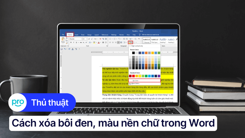 Cách xóa bôi đen, màu nền chữ trong Word nhanh, đơn giản