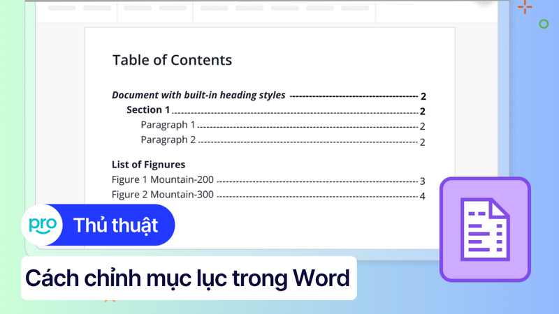 Hướng dẫn chỉnh mục lục trong Word đơn giản, chi tiết nhất