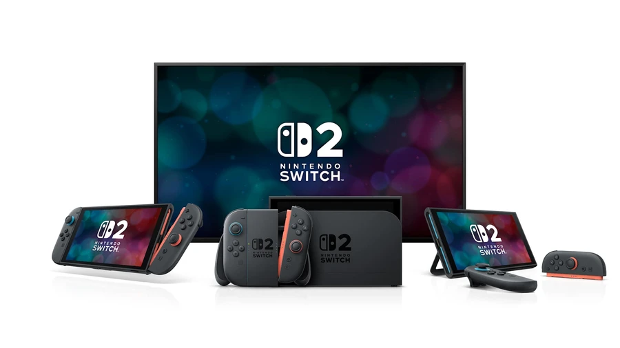 Nintendo Switch 2 với tay cầm và màn hình, sẵn sàng cho chế độ cầm tay và kết nối TV.
