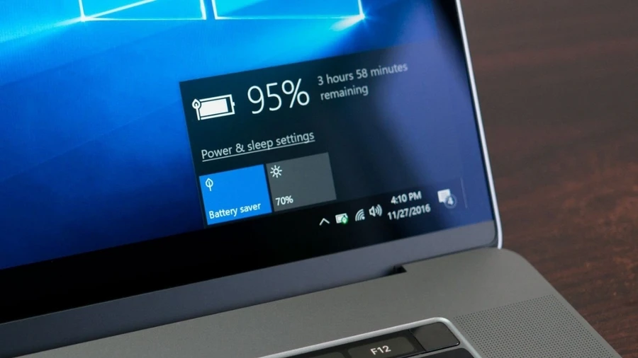 Kiểm tra biểu tượng pin trên thanh taskbar