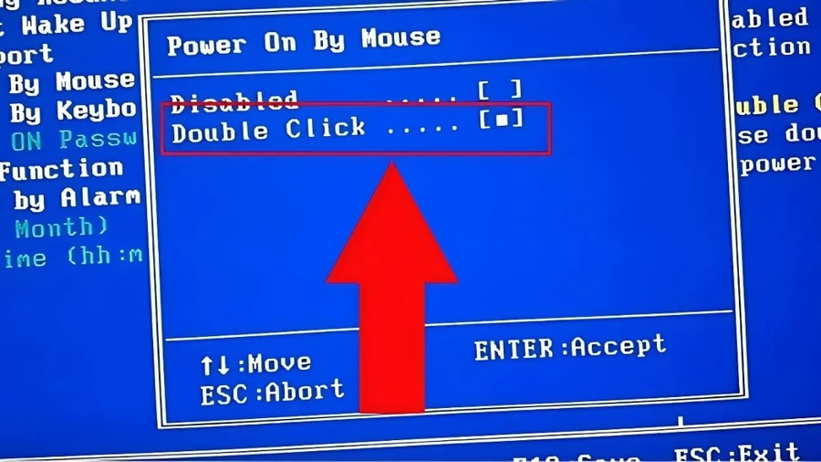 Kích hoạt tính năng này bằng cách chọn Double Click