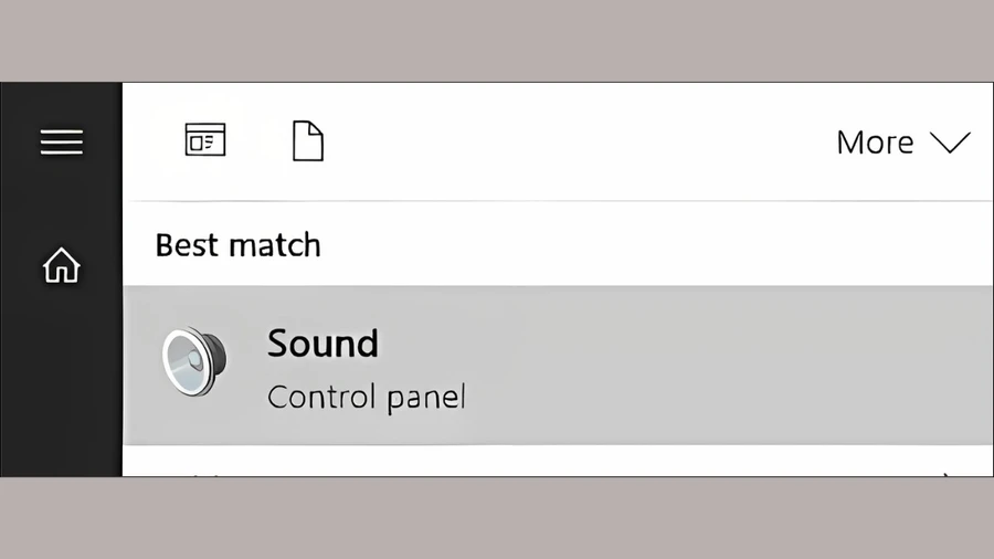 Vào cửa sổ Sound