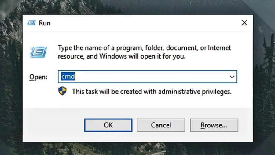 Mở cửa sổ Command Prompt