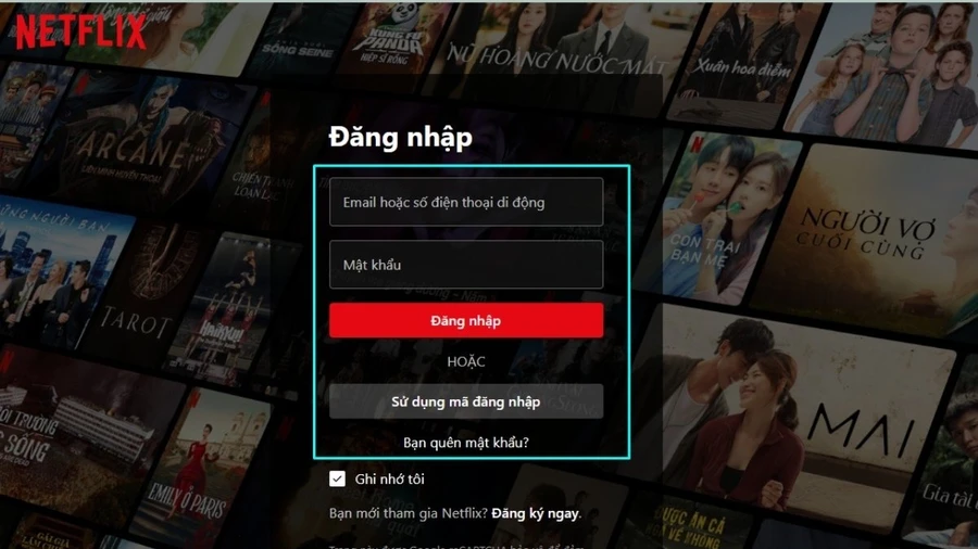 Đăng nhập vào tài khoản Netflix của bạn