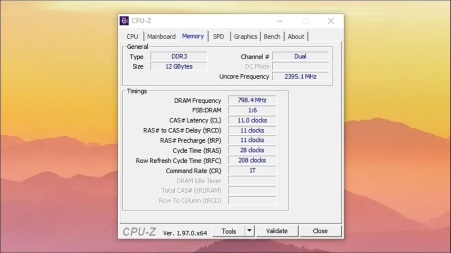 Sử dụng phần mềm CPU-Z để kiểm tra thông số kĩ thuật của máy