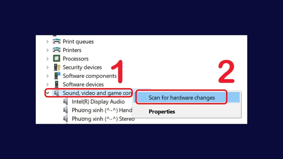 Scan for hardware changes