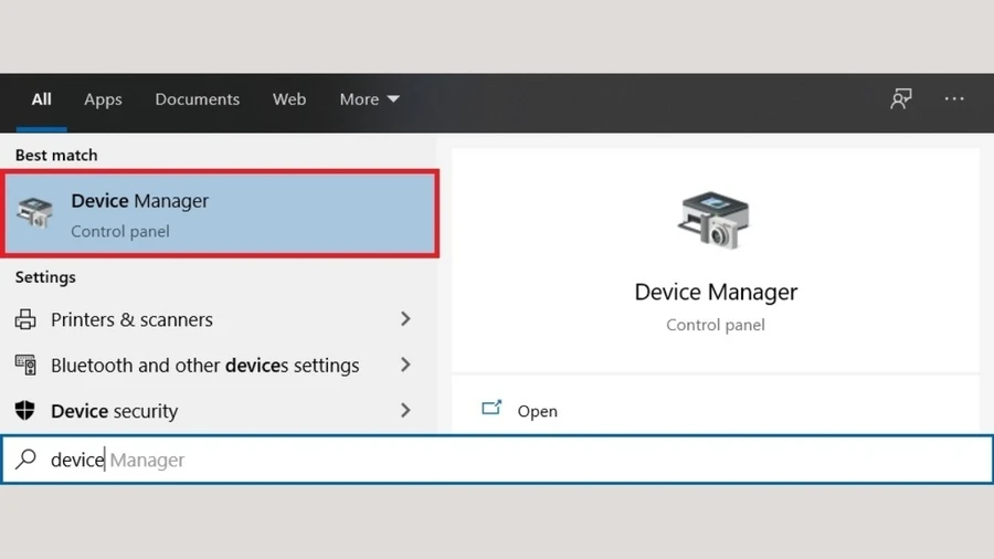 Chọn Device Manager