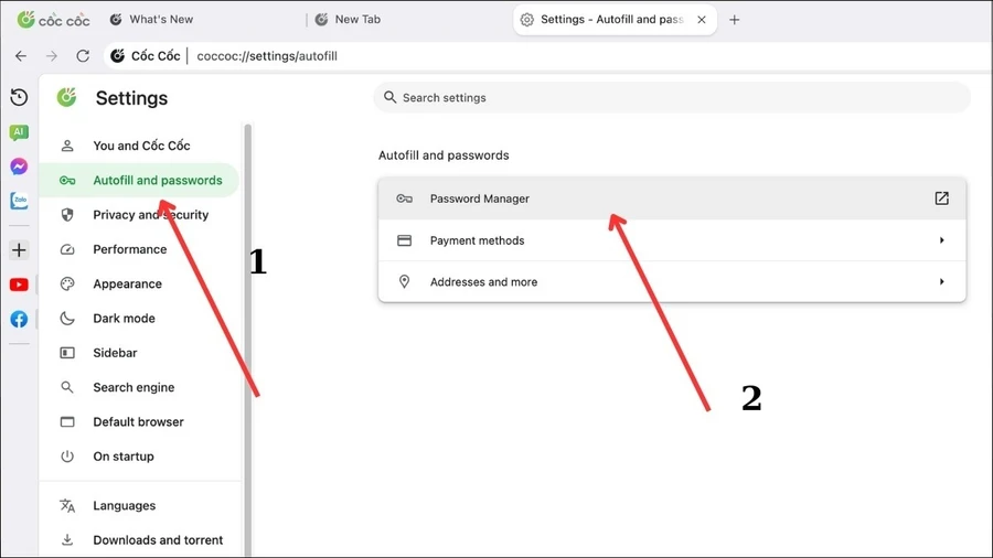Tìm kiếm tài khoản Gmail của bạn trong danh sách mật khẩu đã lưu