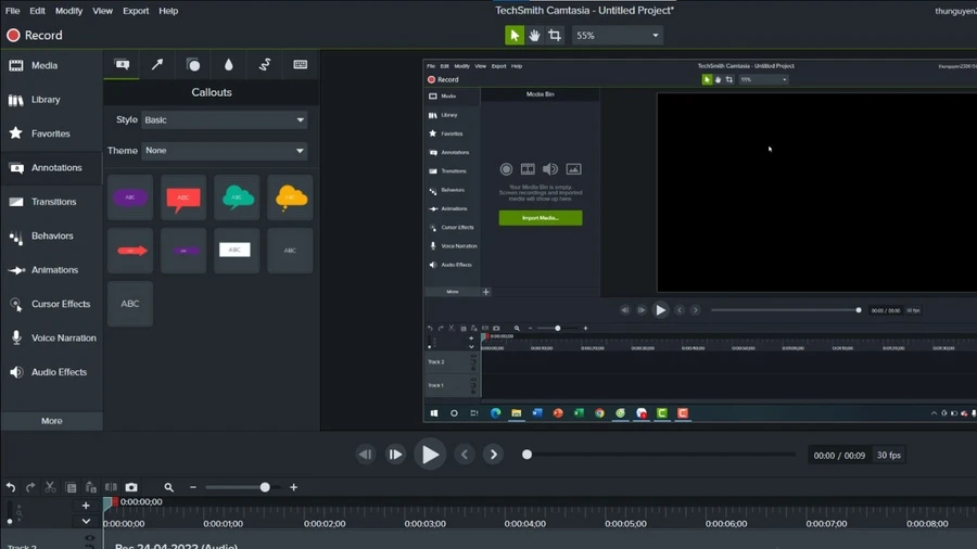 Camtasia Studio hỗ trợ cả Windows và macOS