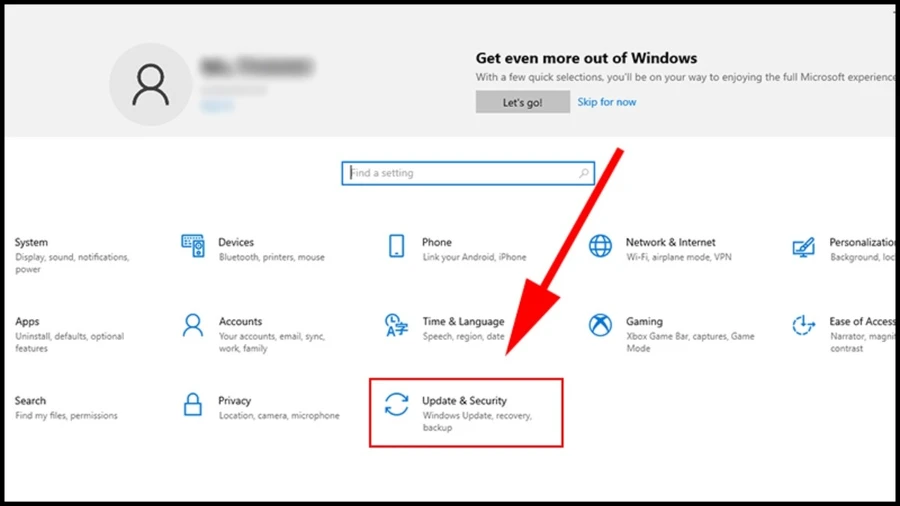 Mở Windows Settings bằng cách nhấn tổ hợp phím Windows I.
