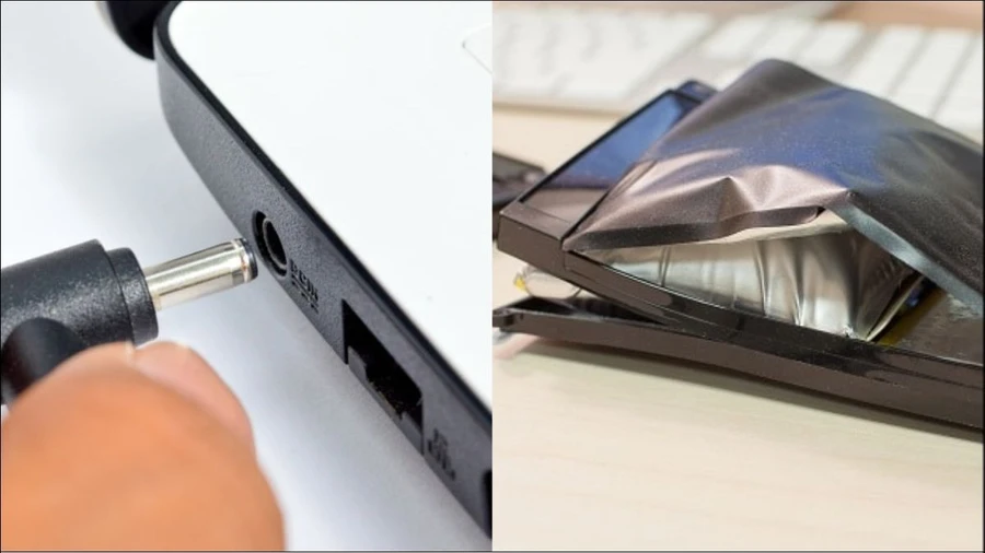 Rút sạc và tháo pin là cách xử lý khi pin bị phồng