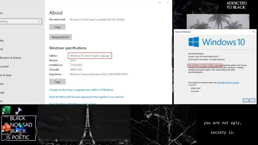Chờ đợi quá trình cài đặt Windows 10 Home Single Language hoàn tất. Sau khi cài đặt xong, bạn cần kích hoạt bằng key bản quyền để sử dụng đầy đủ tính năng.