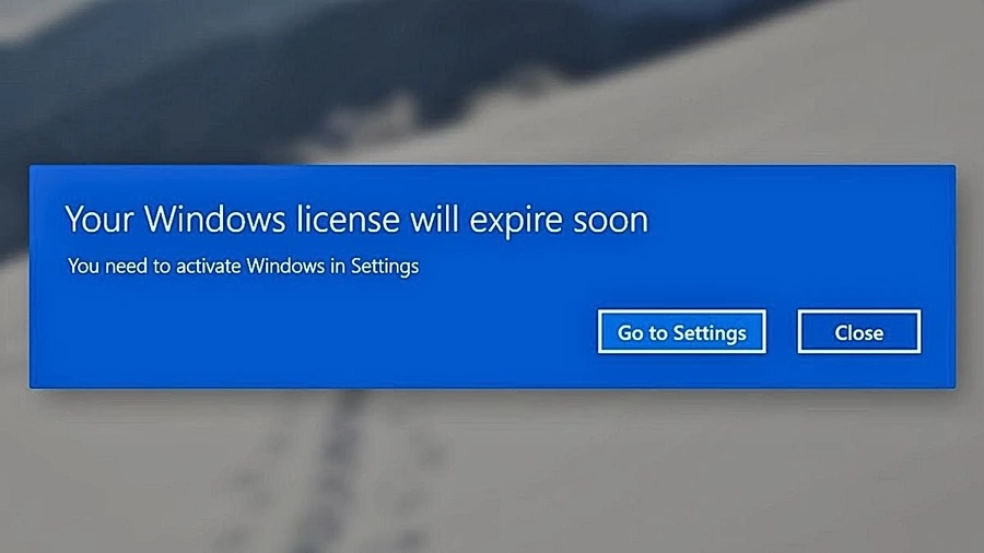 Cảnh báo bản quyền từ Microsoft