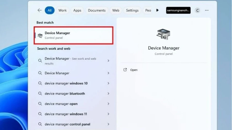 Mở Device Manager