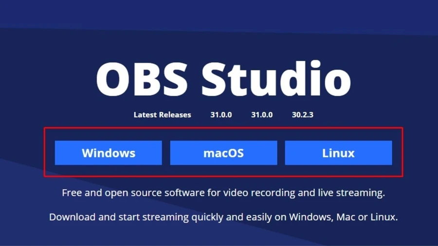 Tải OBS Studio về laptop