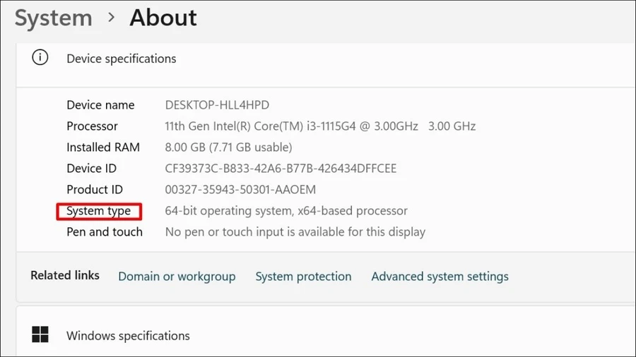 System Type trong System