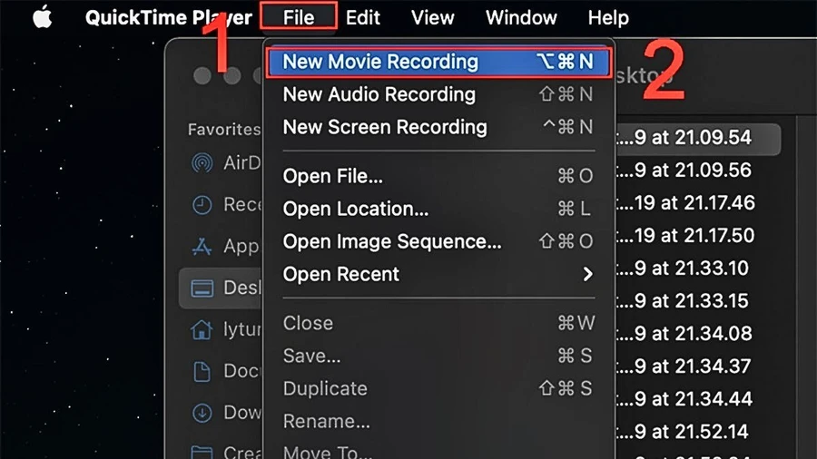 Sử dụng QuickTime Player
