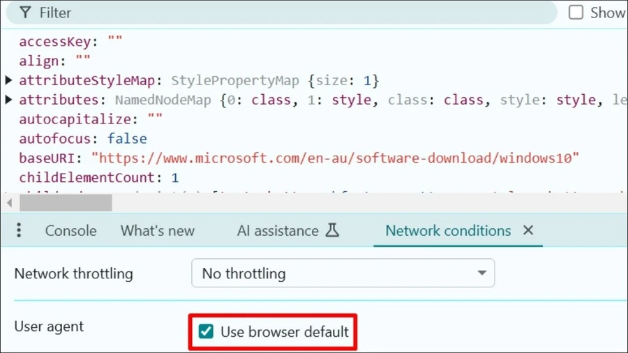 Bỏ dấu check ở ô Use browser default