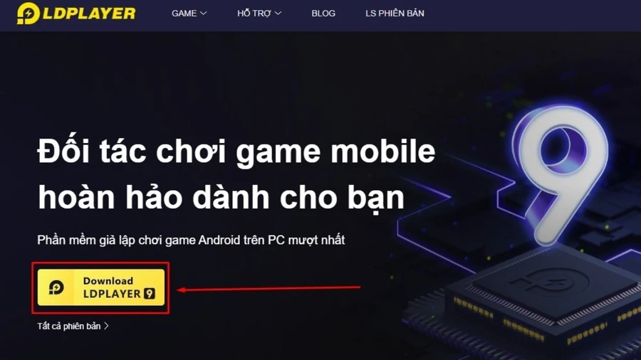 Truy cập trang web chính thức của LDPlayer và cài về laptop